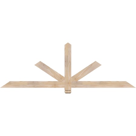 Ekena Millwork Kennewick Smooth Timber Gable Bracket, Douglas Fir, 72"W x 24"H x 1 1/2"D x 3 1/2"F, 8/12 Pitch GBW072X24X0204KEN00SDF